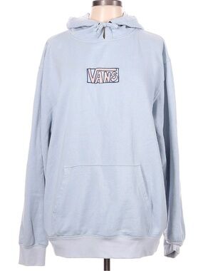 Vans Light Blue Crewneck Hoodie with Small Logo